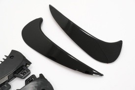Ornamente Bara Spate Flapsuri Negru Lucios compatibil cu Mercedes GLA SUV H247 2020-> Sport Line - Img 7