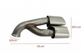 Ornamente Duble Evacuare compatibil cu Porsche Cayenne 92A Facelift 2014-2017 Turbo Design - Img 5