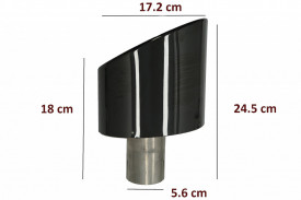Ornamente Evacuare compatibil cu Audi A4 B9 2016-2019 A5 F5 2017-2019 Negru - Img 4