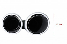 Ornamente Evacuare compatibil cu Porsche Cayenne 92A V6 V8 Diesel 2010-2014 GTS Design Matte Silver - Img 5