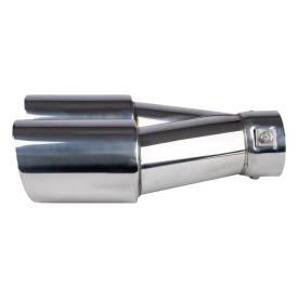Ornamente toba inox dublu, finisaj lucios, diametru intrare 6,3 cm, latime 160 mm - Img 2