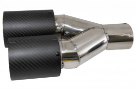 Ornamente toba Sistem de evacuare Carbon Fiber Finisaj Mat 6cm 2.36inch - Img 7