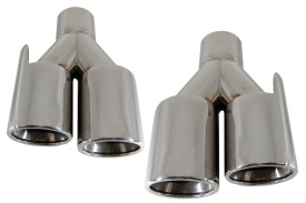 Ornamente Tobe Evacuare compatibil cu BMW Seria 3 E46 E90 E92 E93 F30 F31 Seria 4 F32 F33 F36 Seria 5 E60 F10 F11 G30 Seria 6 F06 F12 F13 M3 M5 M-Power Design