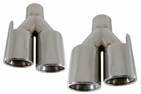 Ornamente Tobe Evacuare compatibil cu BMW Seria 3 E46 E90 E92 E93 F30 F31 Seria 4 F32 F33 F36 Seria 5 E60 F10 F11 G30 Seria 6 F06 F12 F13 M3 M5 M-Power Design - Img 2