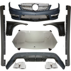 Pachet exterior Conversie Complet compatibil cu Mercedes W204 2011-2014 Facelift C63 Design - Img 2