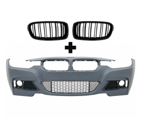 Pachet tuning Bara Fata compatibil BMW Seria 3 F30 F31 2011-2018 M-Technik Design si Grile Centrale compatibil cu BMW Seria 3 F30 2011-2018 Piano Black M Design