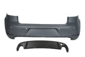 Pachet tuning Bara Spate si difuzor compatibil cu VW Golf 6 VI Hatchback 2008-2012, versiune GTI, cu senzori de parcare - Img 1