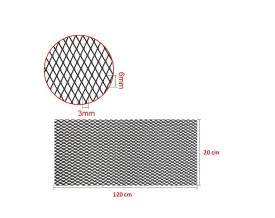 Plasa tuning grila, dimensiune 1.2 x 0.2m, aluminiu, model 10402B - Img 10