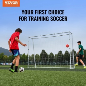 Poarta Fotbal, echipament de antrenament pentru Fotbal din fier dimensiune 2,43 x 1,82 m, cu plasa de rebound fata-verso - Img 7