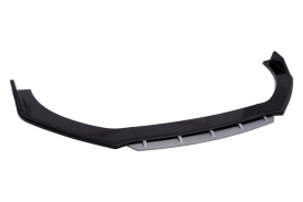Prelungire bara fata Megane Design, negru lucios cu buza gri, 4 piese, lungime 180 cm