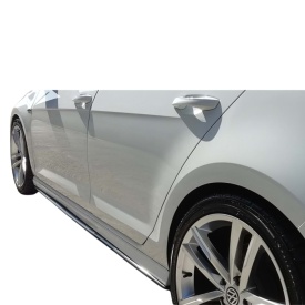 Prelungire praguri laterale compatibile cu VW Golf 7, 2012-2020, negru lucios - Img 2