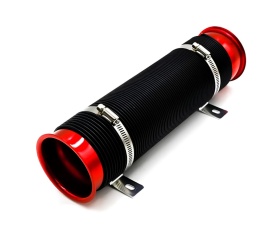 Prelungire universala aer din filtru pana in admisie cu diametru de 75mm cu intindere pana la 1m, furtun negru cu capete rosu - Img 6