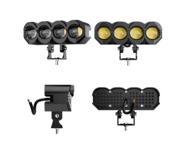 Proiector cu LED, 40W, Faza scurta, faza lunga, Alb + Galben, 9V - 85V, pentru Moto, ATV, Off-Road - Img 6