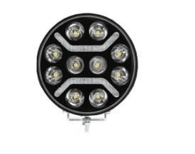 Proiector cu led camion faza lunga si pozitie, diametru 218 mm, 12V-24V, pozitie cu leduri alb si portocaliu