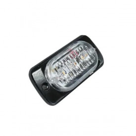 Proiector stroboscopic 3 LED-uri, 3W, 12-24V, in grila, subtire, galben - Img 5