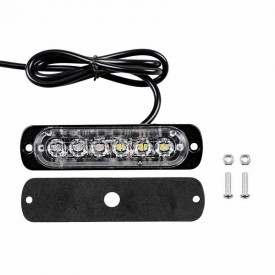 Proiector stroboscopic 6 LED-uri, in grila, subtire, galben - Img 4