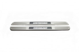 Protectie inox praguri VW Passat B7 2010-2014, cu led - Img 3