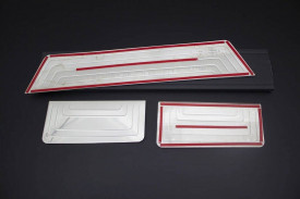 Ser 3 ornamente inox praguri compatibile VW T5 Tansporter Caravelle Multivan 2004-2015 (3 piese) - Img 2