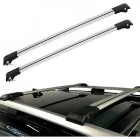 Set 2 bare portbagaj transversale compatibil DACIA DUSTER 2014-2017, Culoare argintiu - Img 2