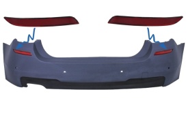 Set 2 catadioptrii Reflectorizanti bara spate compatibil cu BMW 5 Series F10 2011-2016 M-tech Design, stanga + dreapta