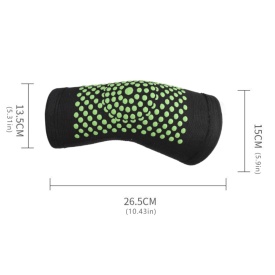 Set 2 genunchiere cu auto-incalzire, cu turmalina, elastice, marime universala, unisex, culoare negru - Img 3