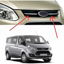 Set 2 ornamente inox grila centrala superioara FORD CUSTOM, TRANSIT CUSTOM 2012-2018 - Img 2
