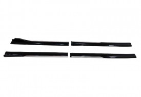 Set 2 Prelungiri praguri tuning 210 cm, negru lucios cu buza gri - Img 5