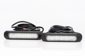 Set 2 proiectoare zi 9-36V, DRL, cu 6 LED-uri, 13,2x2.8cm, lumini de zi - Img 1