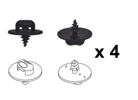 Set 4 bucati sistem de fixare in podea, clips rotund covorase universal