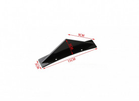 Set 4 ornamente splitter auto pentru bara spate culoare Negru Lucios - Img 4