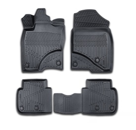 Set covorase auto cauciuc Honda Civic 2021-> forma tavita 3D - Img 1