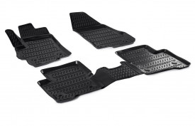 Set covorase auto cauciuc Mercedes Clasa C W205 2015-2021 forma tavita - Img 3