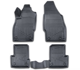Set covorase auto cauciuc Opel Corsa E 2014-2019, forma tavita 3D - Img 1