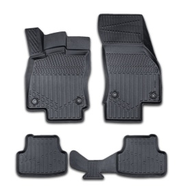 Set covorase auto cauciuc Seat Leon III 2012-2020, forma tavita 3D - Img 1