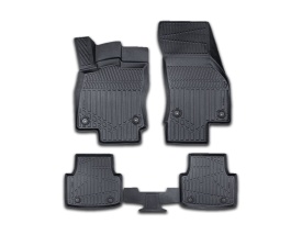 Set covorase auto cauciuc Skoda Octavia 3 III FL 2017-2020, forma tavita 3D - Img 1