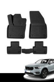 Set covorase auto cauciuc VOLVO XC40 2018->, forma tavita 3D - Img 2