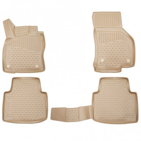Set covorase auto tip tavita Skoda Superb III 2015->, culoare bej