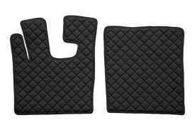 Set covorase camion, piele ecologica compatibil cu DAF XF 105 2007-2012 Negru, AUTOMAT - Img 2