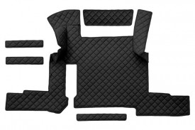 Set covorase camion, piele ecologica compatibil cu Man TGX I,II 2018->, Negru, automat 2 sertare - Img 3