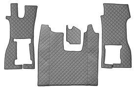 Set covorase camion, piele ecologica compatibil cu Scania L,P,G,R,S 2016-> Gri AUTOMAT, cu scaun pliabil - Img 1