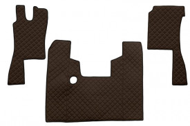 Set covorase camion, piele ecologica compatibil cu SCANIA R 1995-2005 Maro, MANUALA