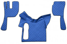 Set covorase camion, piele ecologica compatibil cu VOLVO FH12 FH 16 2002-2012 Albastru, MANUALA vers. 2