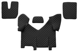 Set covorase camion, piele ecologica compatibile cu Iveco Stralis 2012-2019, HI-WAY AUTOMAT, cu frigider, Negru