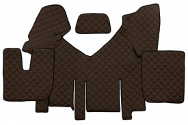Set covorase camion, piele ecologica compatibile cu IVECO STRALIS XP 2013-> Maro , cu frigider - Img 8