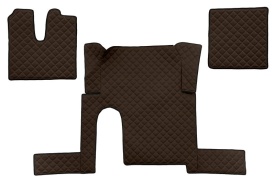 Set covorase camion, piele ecologica compatibile cu Man TGX 2007-2017 Manual, Maro cu un sertar