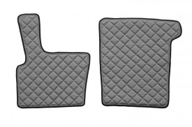 Set covorase camion, piele ecologica DAF XF 95 1997-2005 Gri, MANUALA - Img 3