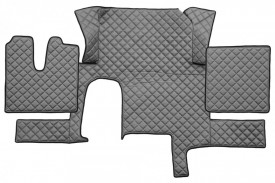 Set covorase camion, piele ecologica MAN TGX 2007-2020, gri, cu 1 sertar