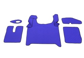 Set covorase camion, piele ecologica MAN TGX II 2020->, albastru, cu 2 sertare, cutie automata