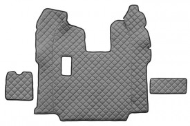 Set covorase camion, piele ecologica SCANIA R 2010-2016 Gri, MANUALA, scaune normale - Img 3