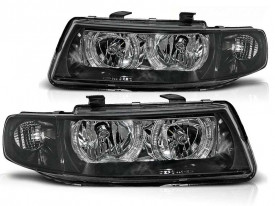 Set faruri compatibile cu SEAT Leon / Seat Toledo 1999-2004 Angel Eyes Black - Img 1